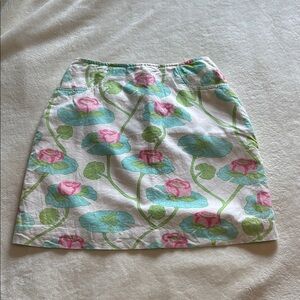 Lilly Pulitzer - White Label - Vintage - linen blend skirt